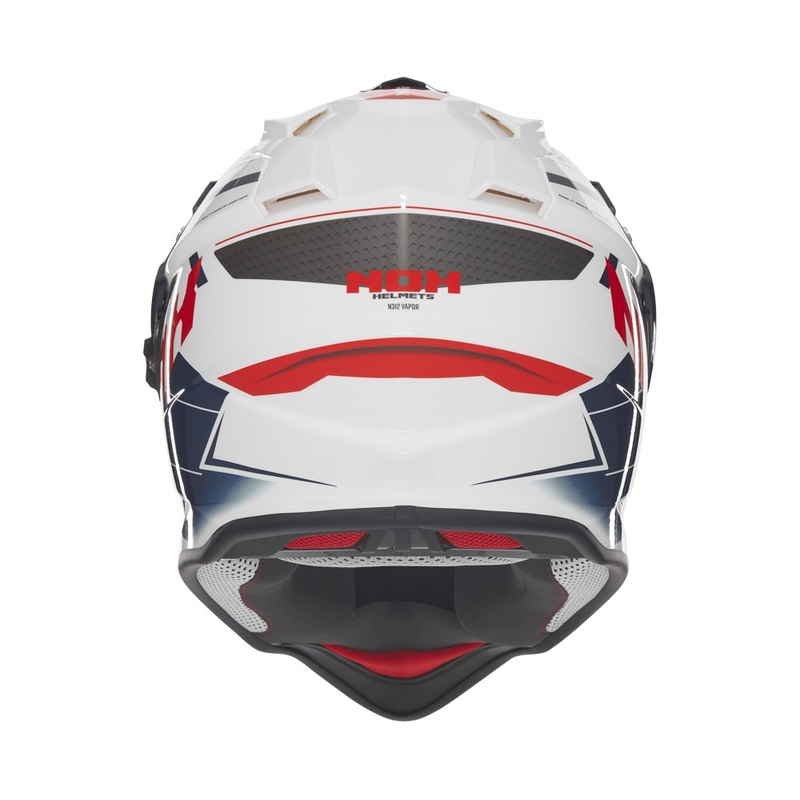 Enduro-motorcykelhjelm NOX N312 Vapor hvid-sort-blå