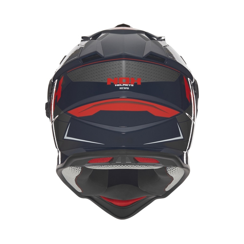 Enduro-motorcykelhjelm NOX N312 Vapor sort-blå-rød