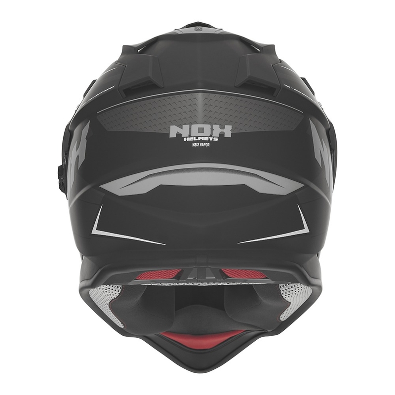 Enduro-motorcykelhjelm NOX N312 Vapor mat sort-grå