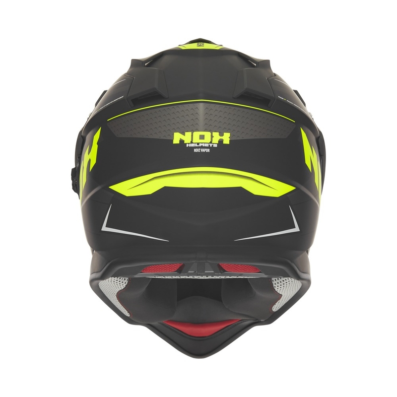 Enduro-motorcykelhjelm NOX N312 Vapor mat sort-gul