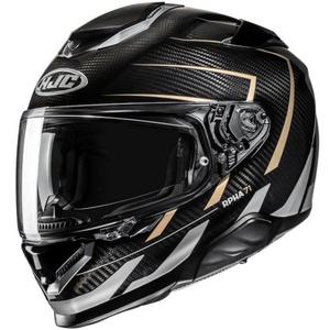Integreret motorcykelhjelm HJC RPHA 71 CARBON Cano MC9 sort-grå-beige