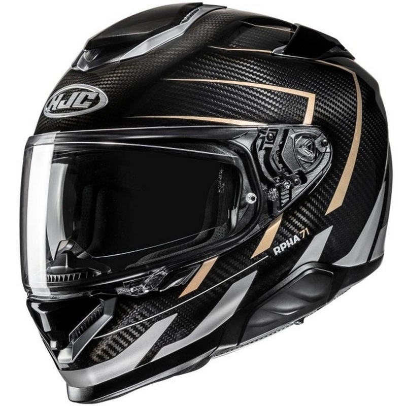 Integreret motorcykelhjelm HJC RPHA 71 CARBON Cano MC9 sort-grå-beige