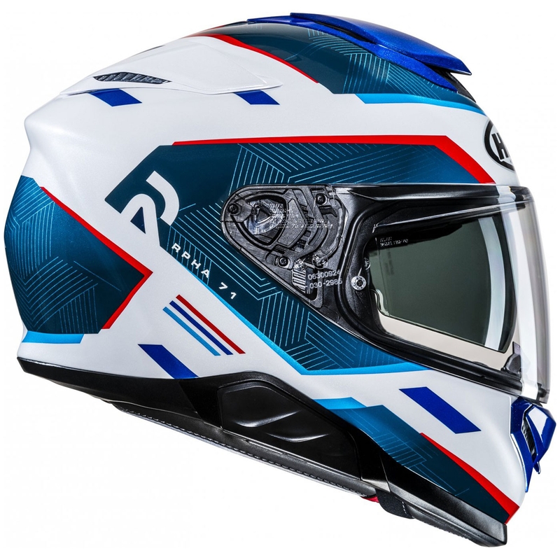 Integreret motorcykelhjelm HJC RPHA 71 Ellon MC21 hvid-blå-rød