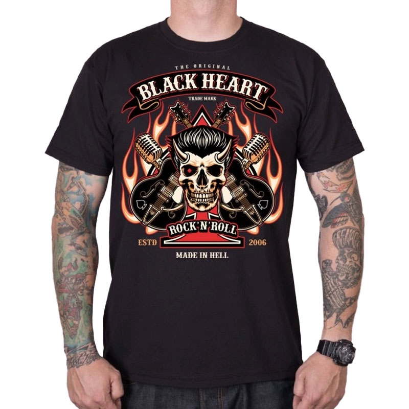 T-shirt Black Heart HillBilly Boy sort