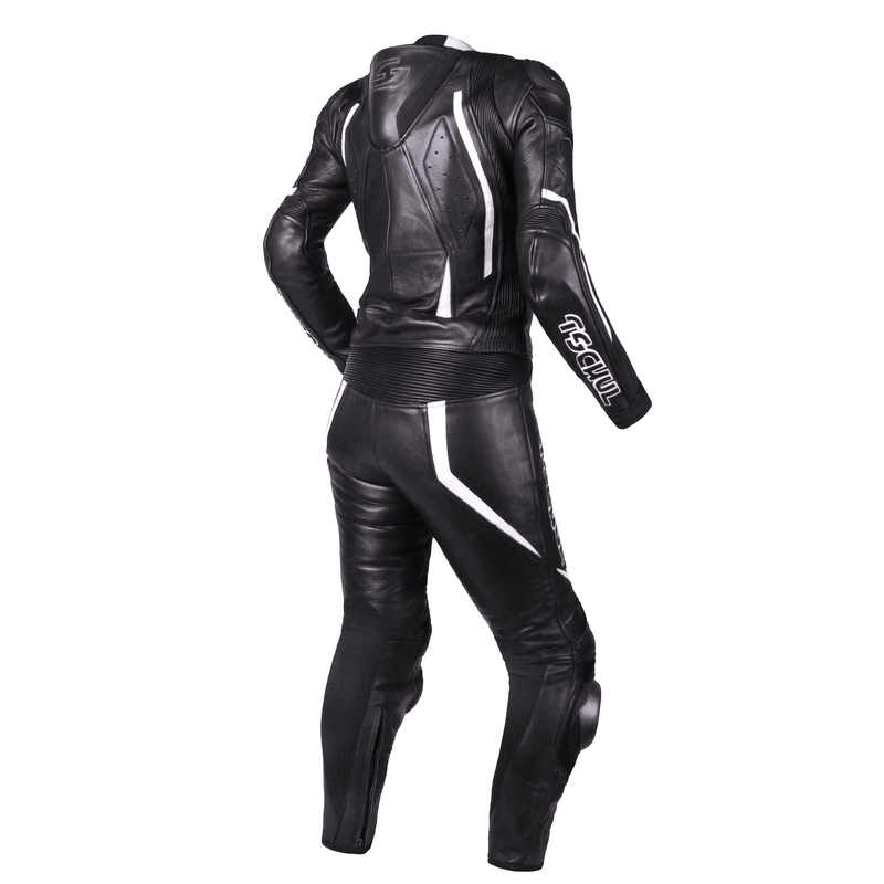 Tschul 536 sort-hvid jumpsuit til kvinder udsalg