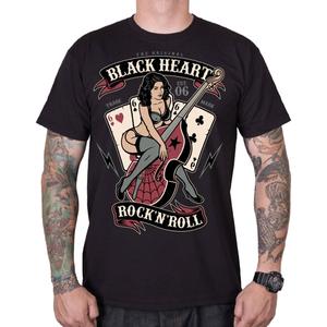 T-shirt Black Heart Bass Pin Up sort