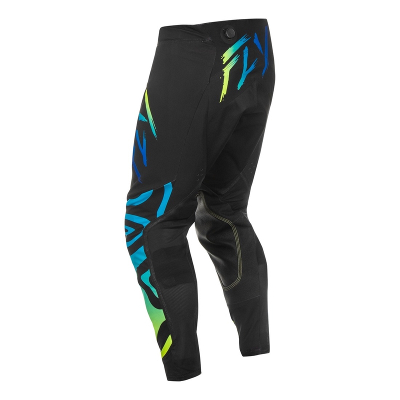 Motocrossbukser FLY Racing Evolution sort-blå-fluogul