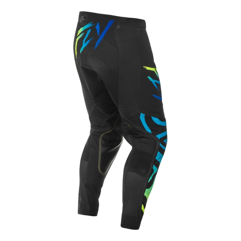 Motocrossbukser FLY Racing Evolution sort-blå-fluogul