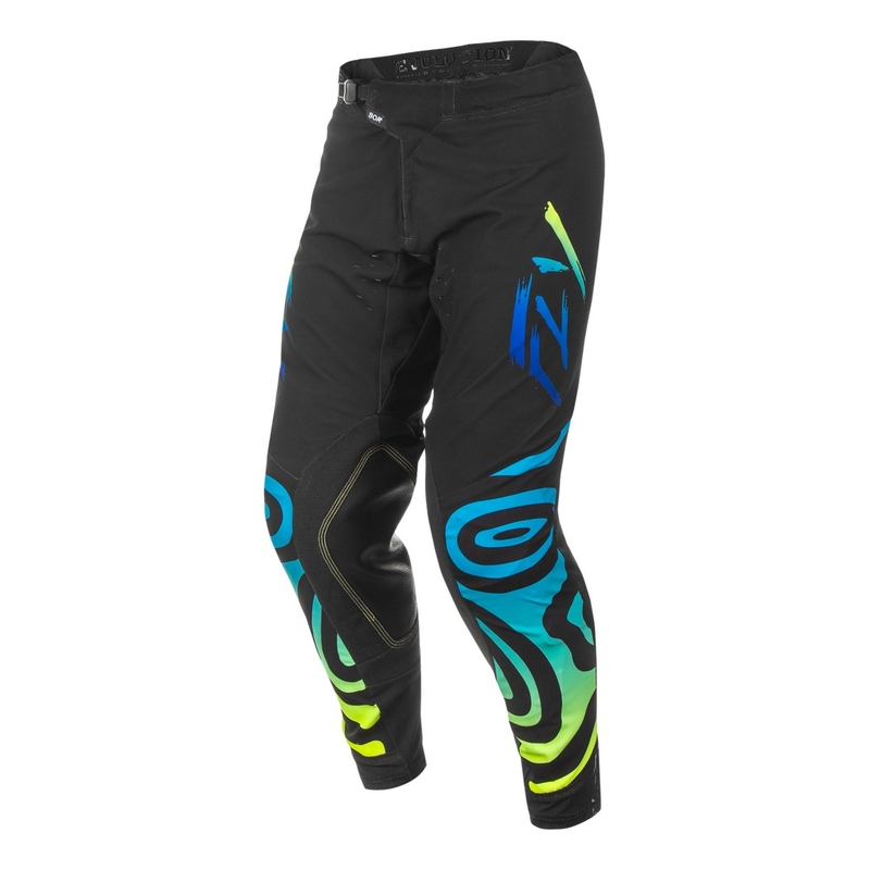 Motocrossbukser FLY Racing Evolution sort-blå-fluogul
