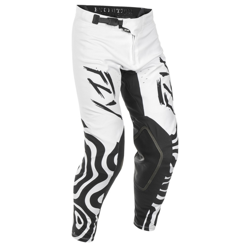 Motocrossbukser FLY Racing Evolution hvid-sort