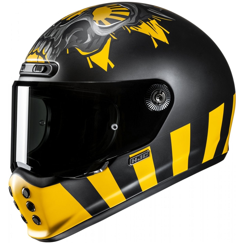 Integreret motorcykelhjelm HJC V10 Crania MC3SF sort-gul