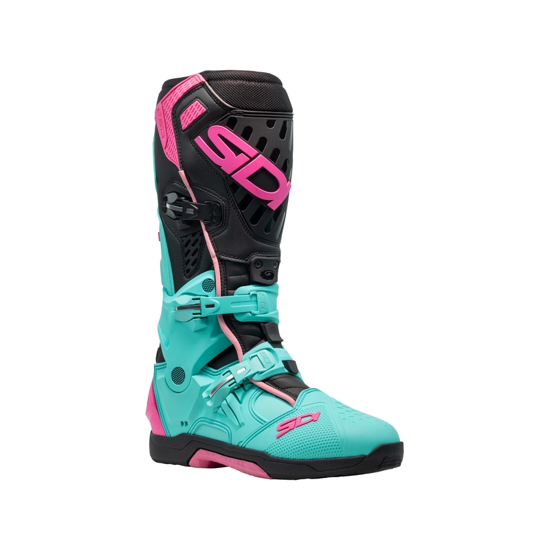 SiDi Crossair motorcykelstøvler mint-sort-pink