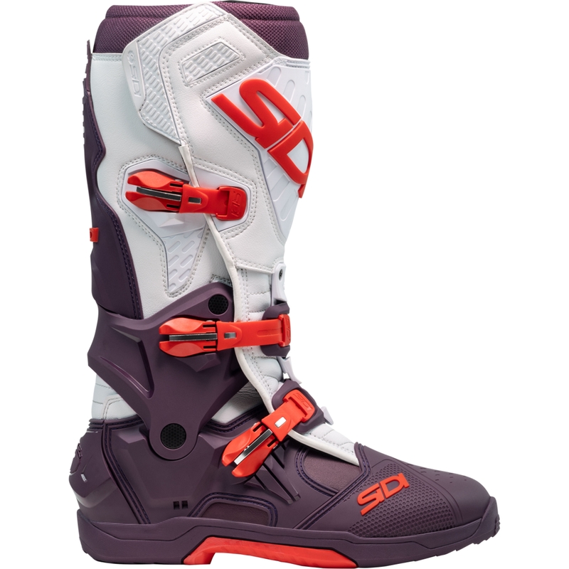 SiDi Crossair bordeaux og hvide motorcykelstøvler