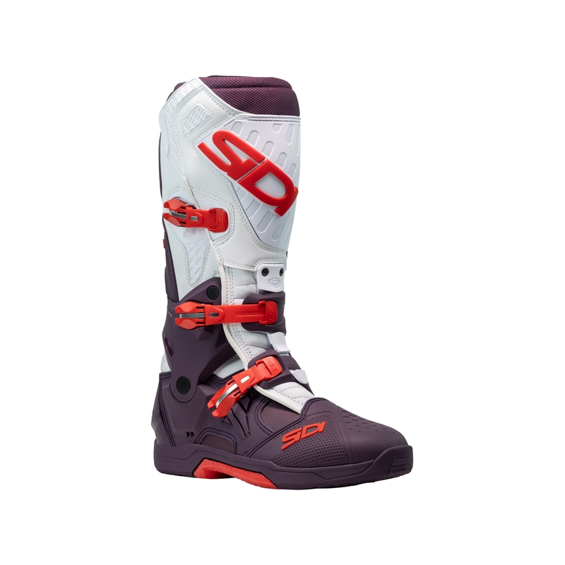 SiDi Crossair bordeaux og hvide motorcykelstøvler