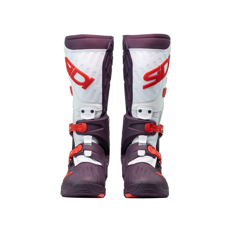SiDi Crossair bordeaux og hvide motorcykelstøvler