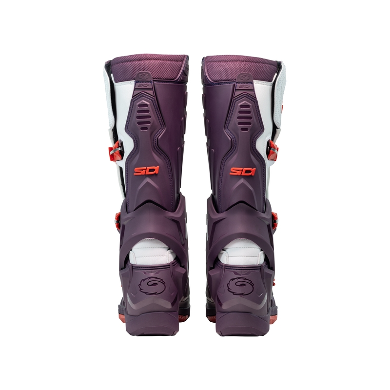 SiDi Crossair bordeaux og hvide motorcykelstøvler