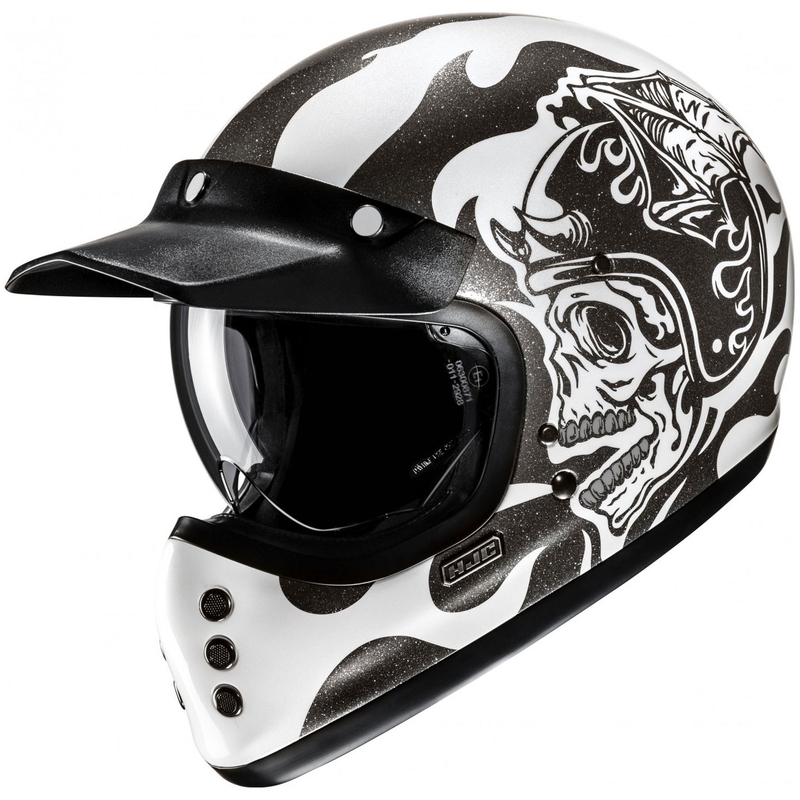 HJC V60 Flame MC5 integralhjelm, sort-hvid