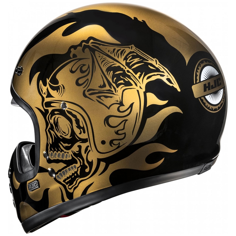 HJC V60 Flame MC9 integralhjelm, guld-sort
