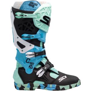 SiDi Crossair X motorcykelstøvler i sort og turkis
