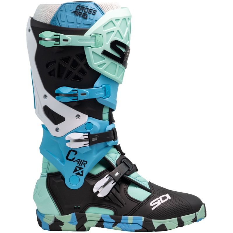 SiDi Crossair X motorcykelstøvler i sort og turkis