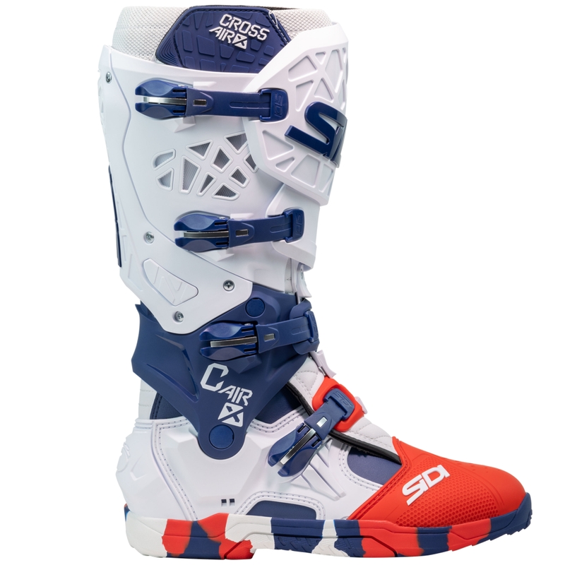 SiDi Crossair X motorcykelstøvler hvid-blå-rød