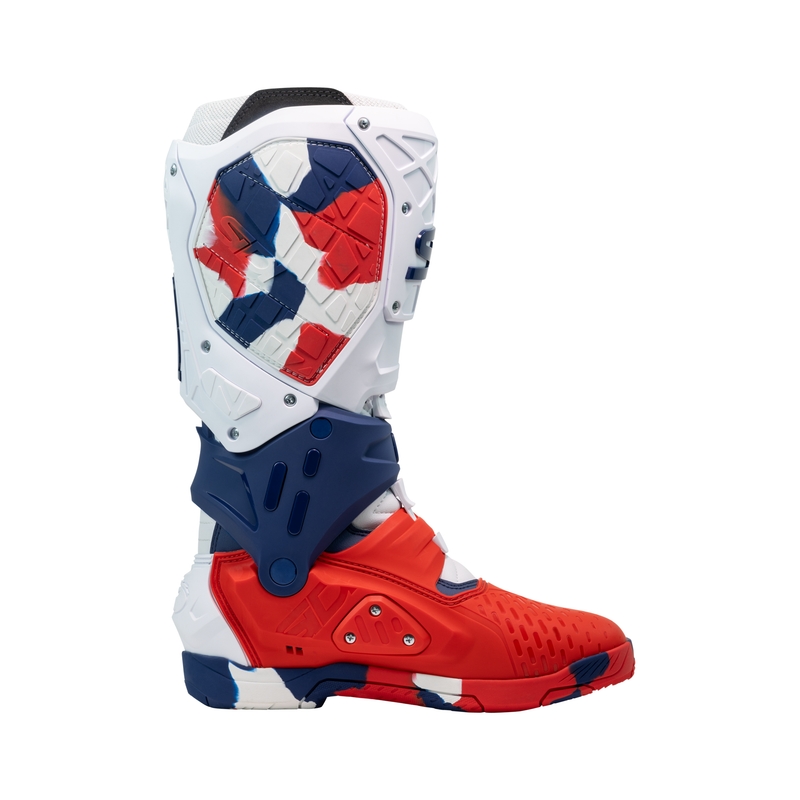 SiDi Crossair X motorcykelstøvler hvid-blå-rød
