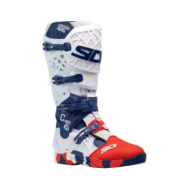 SiDi Crossair X motorcykelstøvler hvid-blå-rød