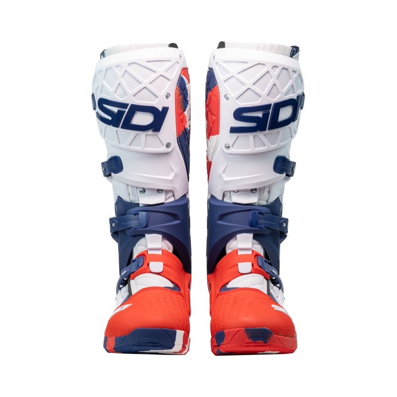SiDi Crossair X motorcykelstøvler hvid-blå-rød