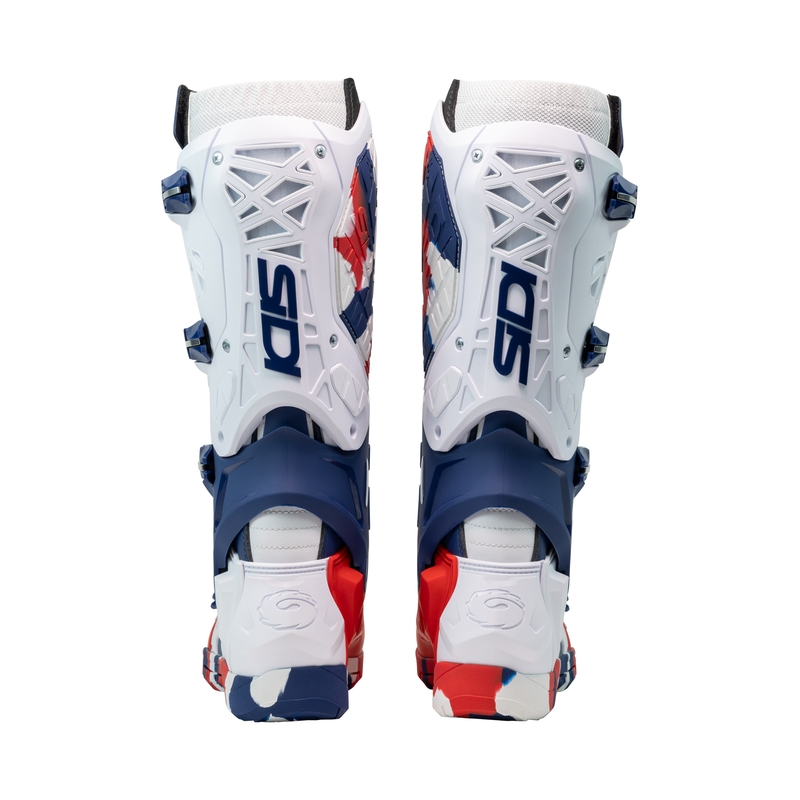 SiDi Crossair X motorcykelstøvler hvid-blå-rød