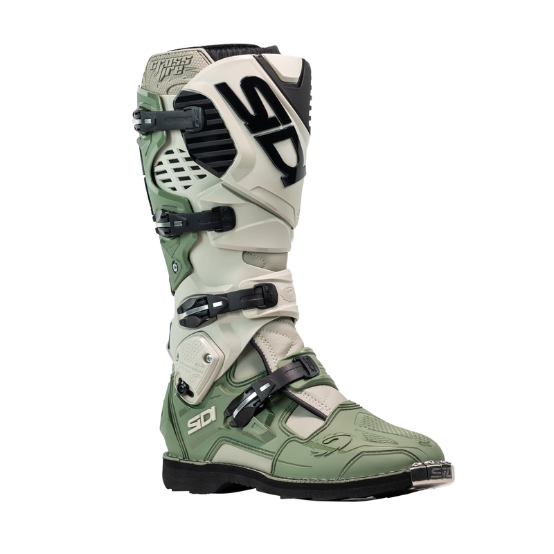 SiDi Crossfire 3 motorcykelstøvler grøn-beige