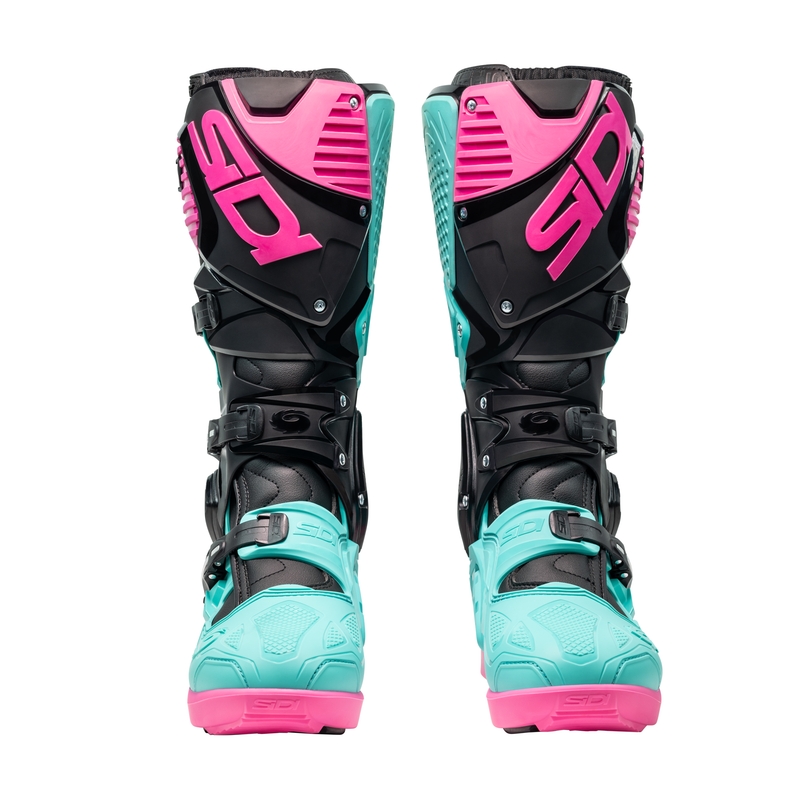 SiDi Crossfire 3 SRS Black-Mint-Pink motorcykelstøvler