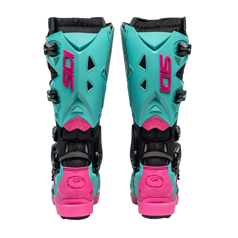 SiDi Crossfire 3 SRS Black-Mint-Pink motorcykelstøvler