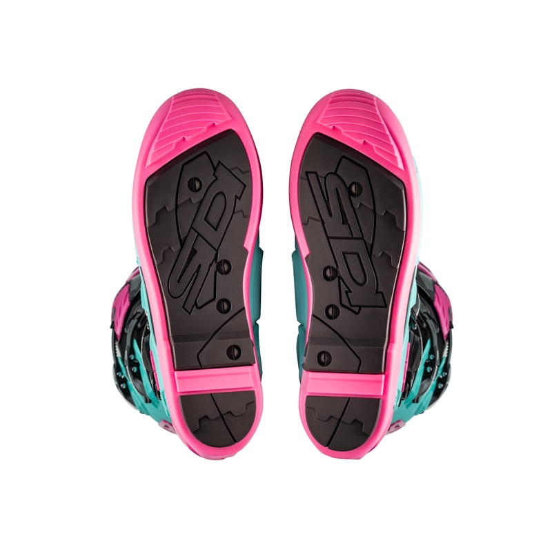 SiDi Crossfire 3 SRS Black-Mint-Pink motorcykelstøvler