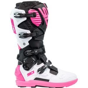 SiDi Crossfire 3 SRS motorcykelstøvler i sort, hvid og pink