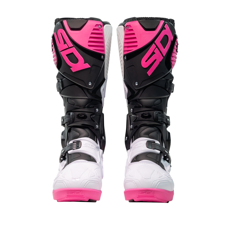SiDi Crossfire 3 SRS motorcykelstøvler i sort, hvid og pink