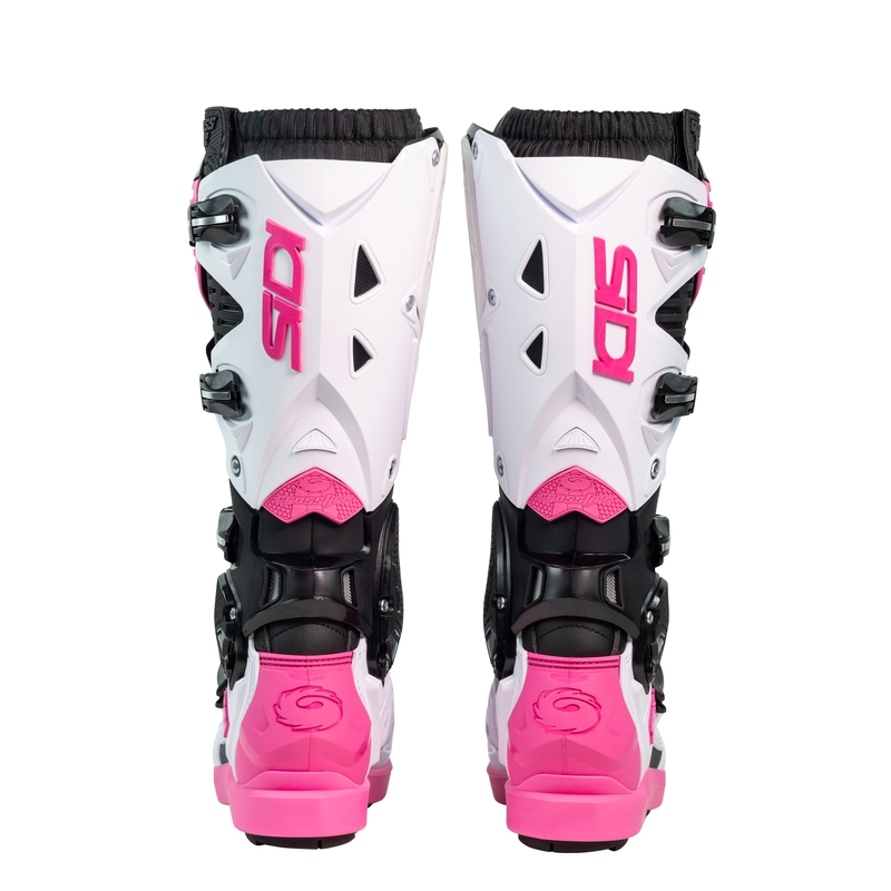 SiDi Crossfire 3 SRS motorcykelstøvler i sort, hvid og pink