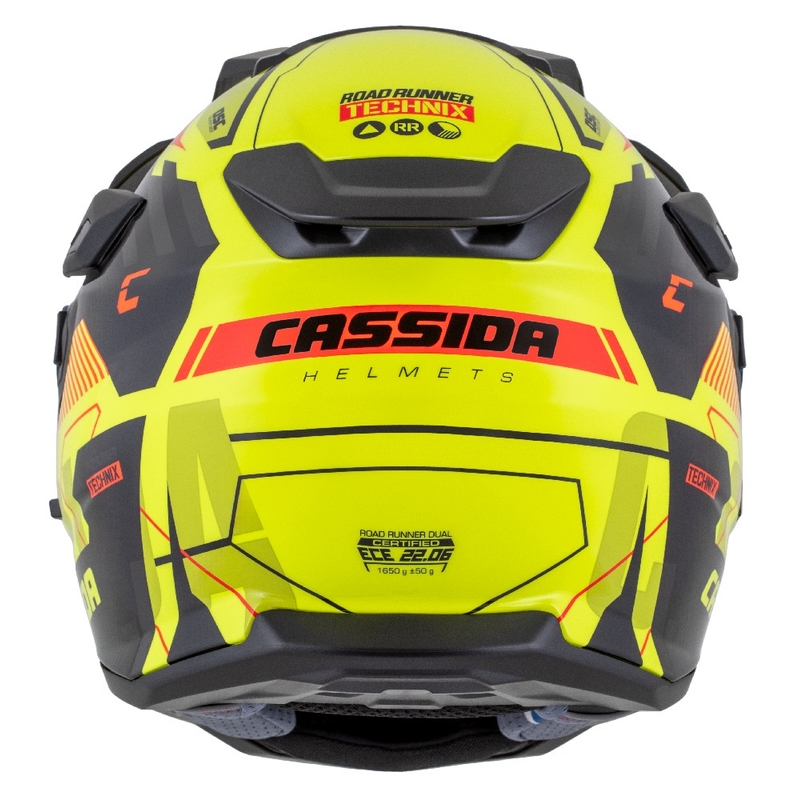 Endurohjelm Cassida Road Runner TechniX fluogul-sort-orangegrå