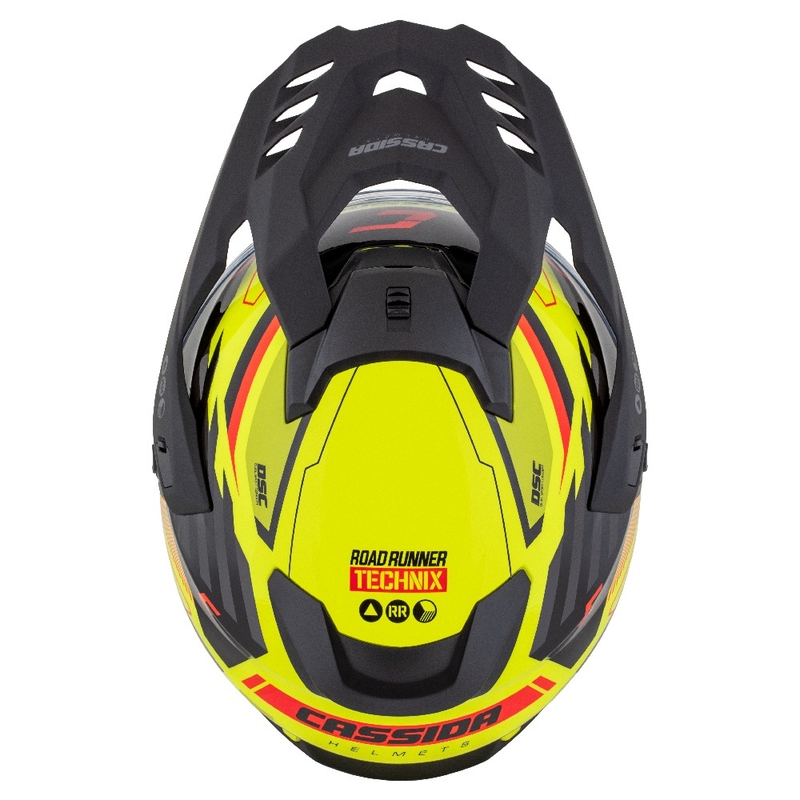 Endurohjelm Cassida Road Runner TechniX fluogul-sort-orangegrå