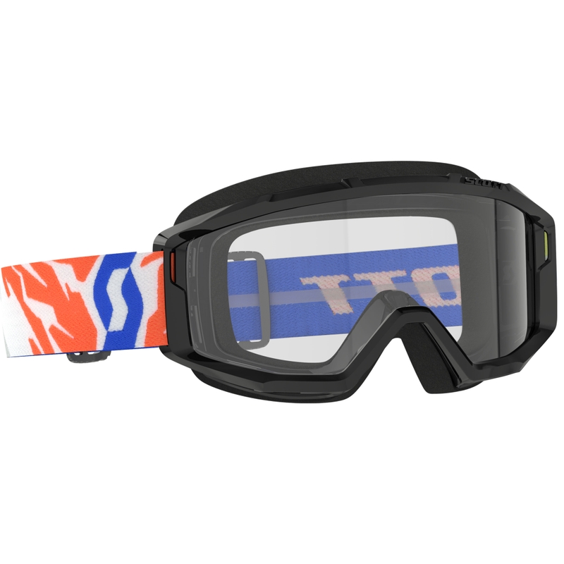 Motocrossbriller til børn SCOTT Primal Youth sort med klart plexi