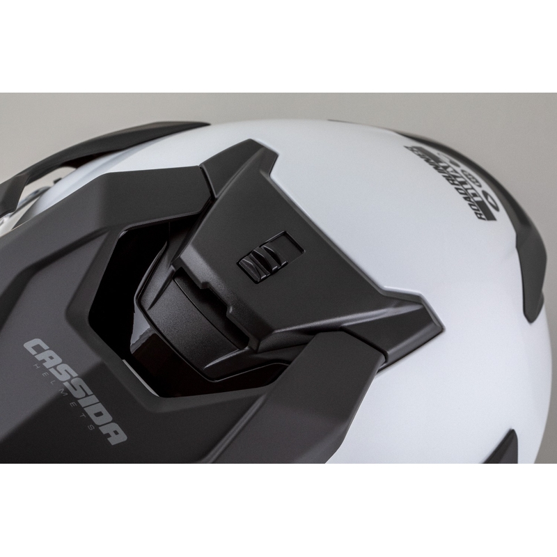 Endurohjelm Cassida Road Runner Dual hvid-sort