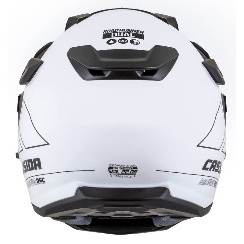 Endurohjelm Cassida Road Runner Dual hvid-sort