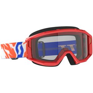 Motocrossbriller til børn SCOTT Primal Youth rød med klar plexi
