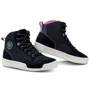 Eleveit Force Airtech Lady motorcykelstøvler til kvinder i sort og pink