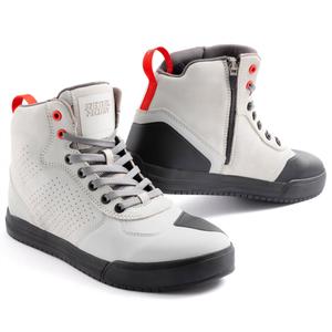 Rebelhorn Spike grå motorcykelstøvler i læder