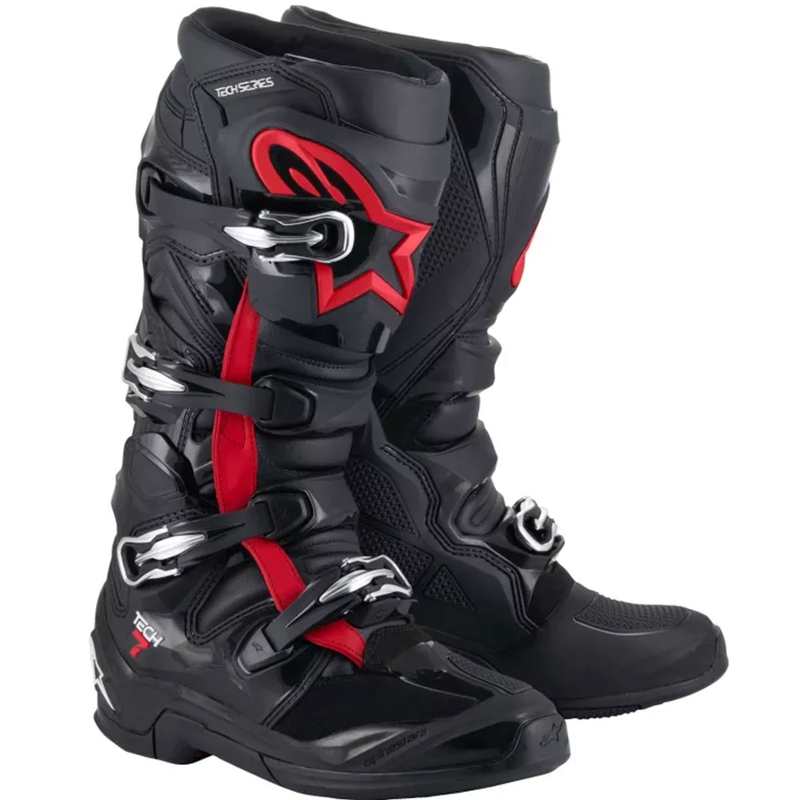 Alpinestars TECH 7 motocrossstøvler sort-fluoro rød