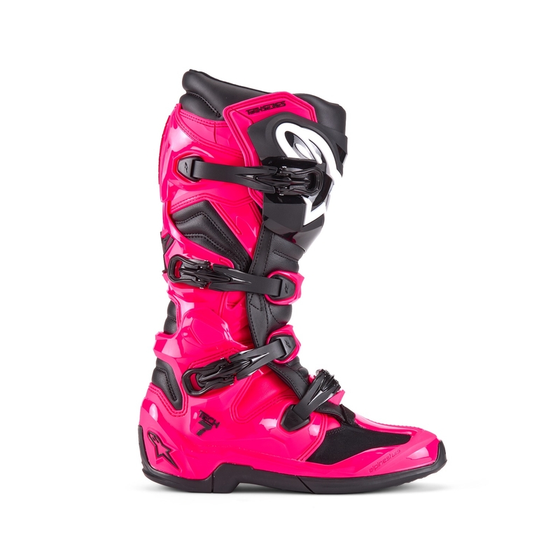 Alpinestars TECH 7 motocrossstøvler i pink og sort