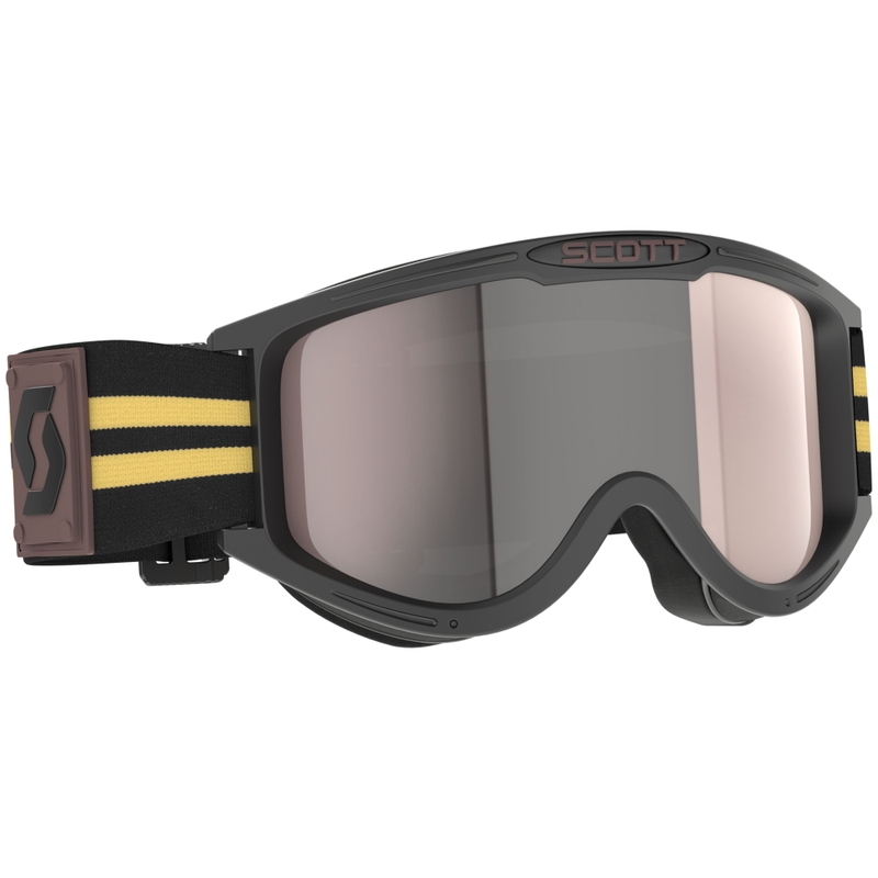 Motocrossbrille SCOTT 89X Era sort og beige med sølvfarvet plexi