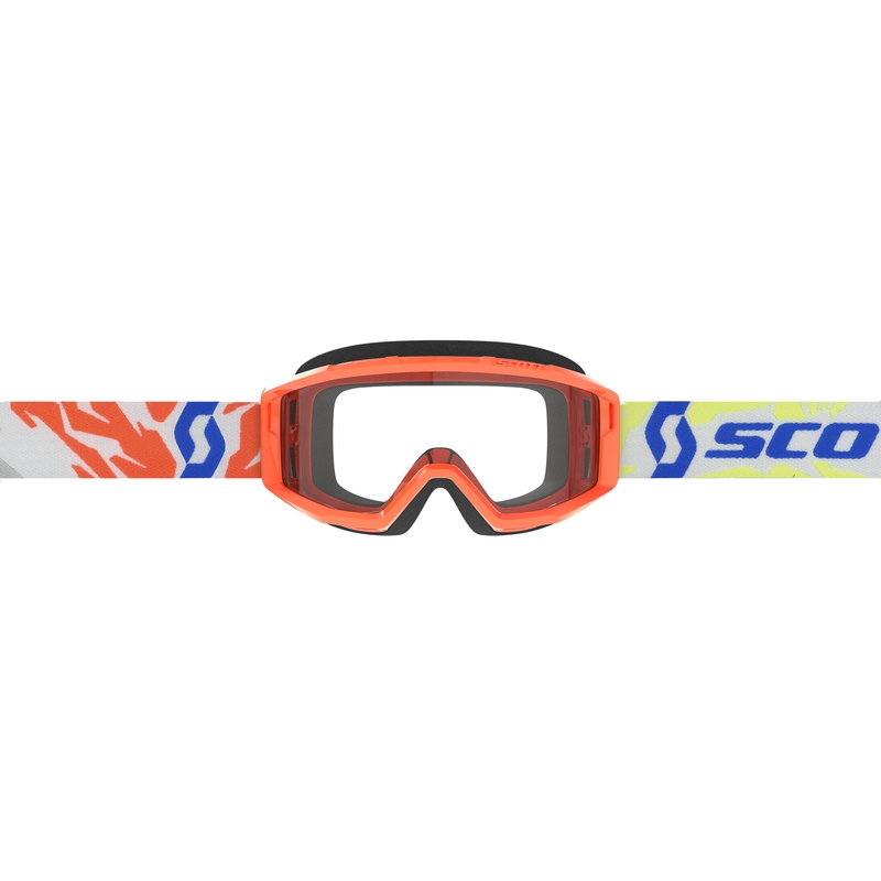 Motocrossbriller til børn SCOTT Primal Youth orange med klar plexi