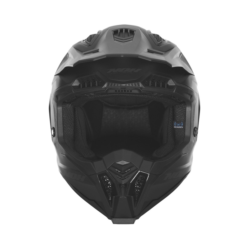 Motocrosshjelm NOX N634 mat sort