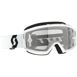 Motocrossbriller SCOTT Primal Clear hvid med klar plexi